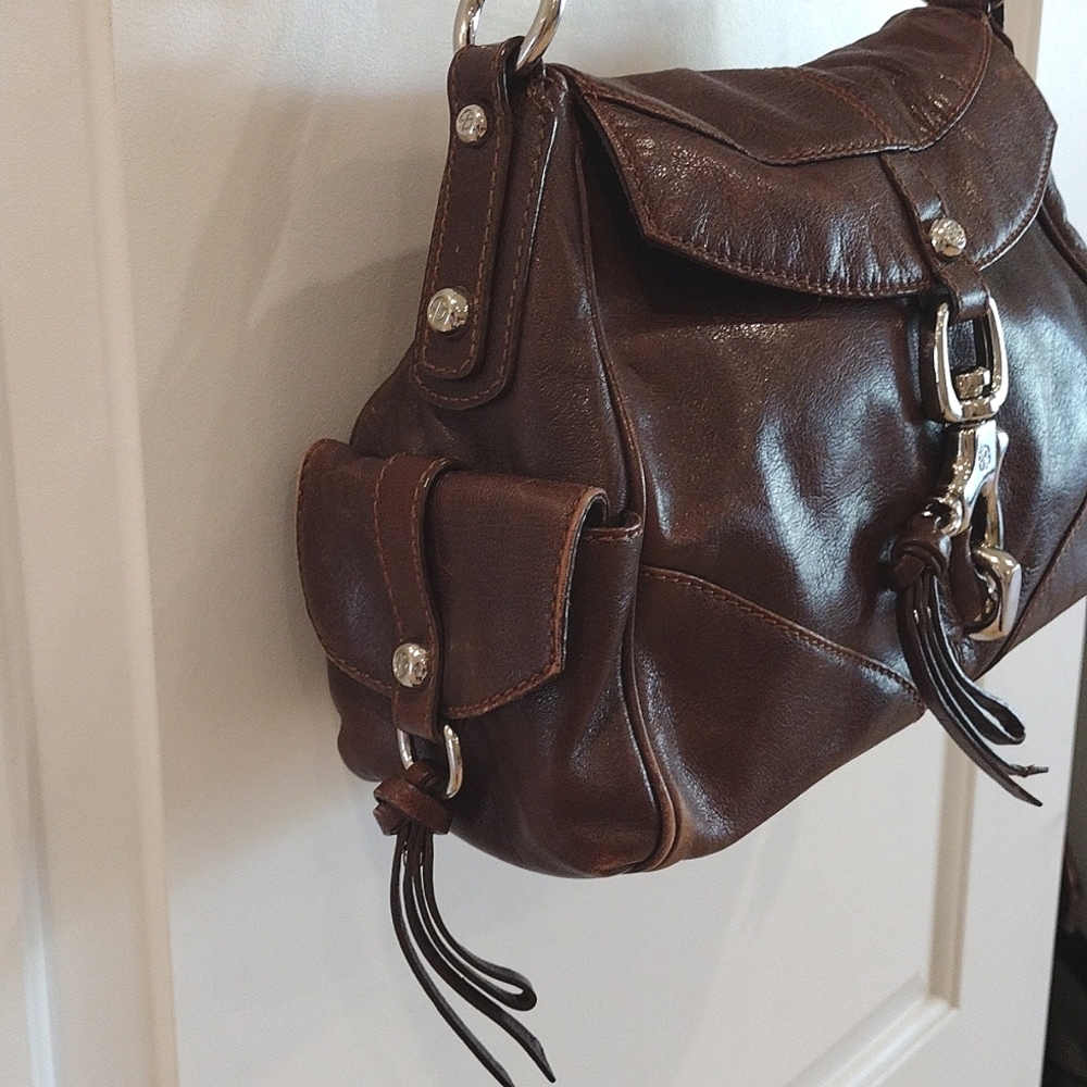 Francesco Biasia Hobo Bag Rich Soft Brown Leather / Suede - Picture 5 of 16